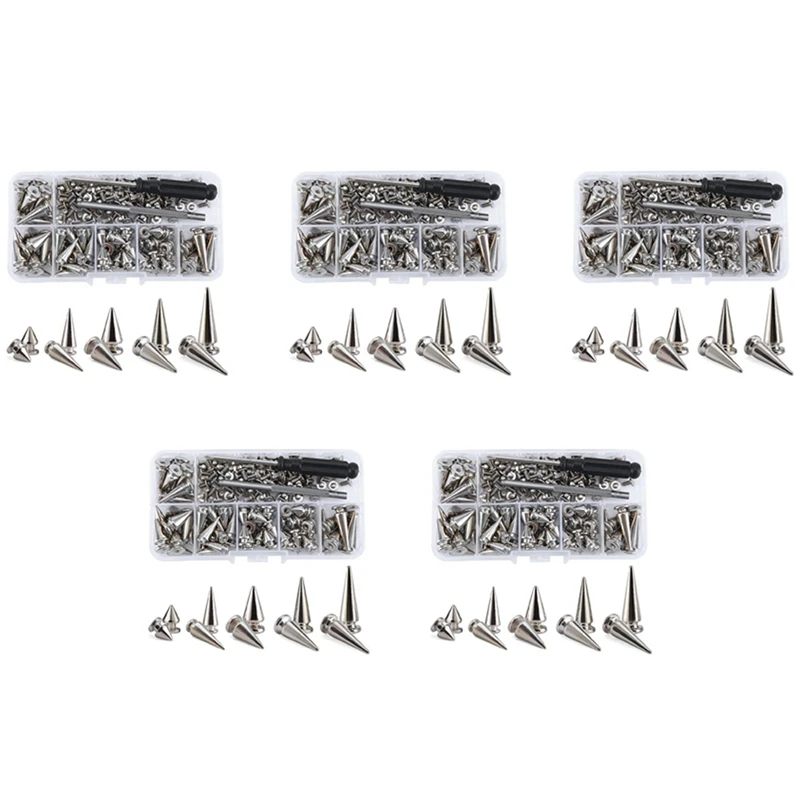 

350 комплектов, серебристые смешанные формы, искусственная кожа, шипы, кожа, ремни для одежды, обуви, сделай сам