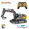 Simulated Alloy Remote Control Excavator Toy 15 Channel Construction Engineering Trucks Excavator with Spray Children's Toy Gift 1