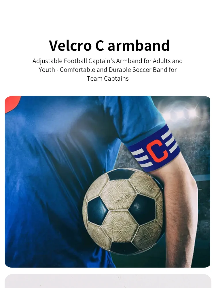 Description Picture 2 of itemAdjustable Football Captain's Armband for Adults and Youth - Comfortable and Durable Soccer Band for Team Captains