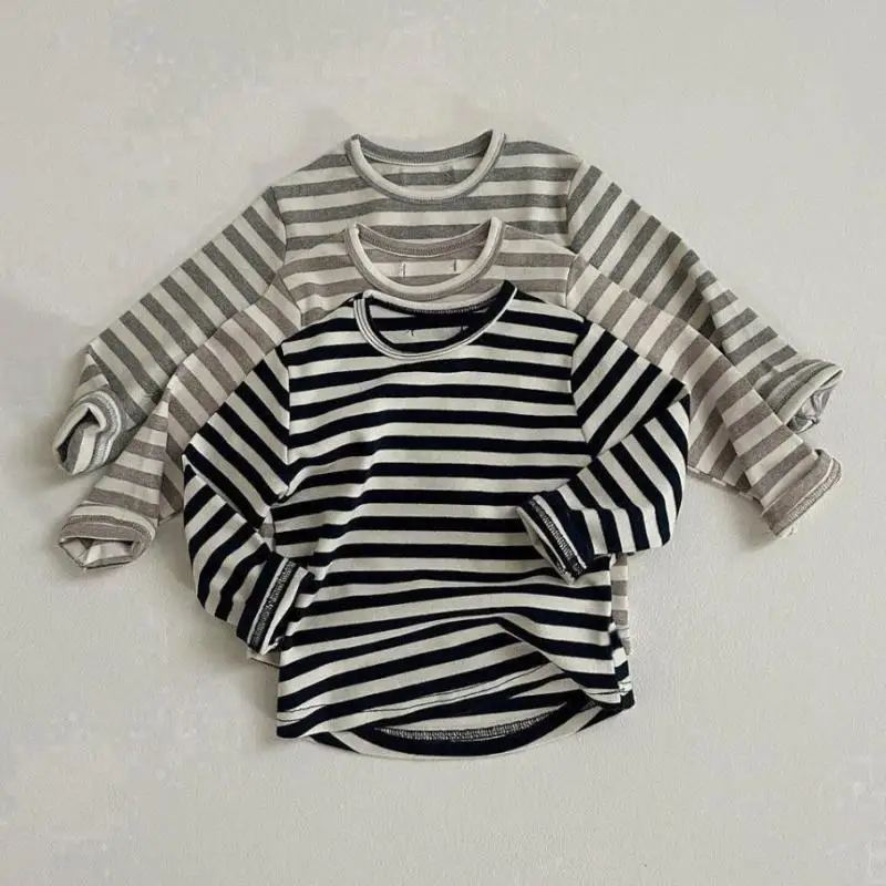 2025 Spring New Baby Long Sleeve Striped T Shirts Infant Girl Casual T Shirts Toddler Boy Loose Tops Cute Kids Tee Baby Clothes 1 2025 Spring New Baby Long Sleeve Striped T Shirts Infant Girl Casual T Shirts Toddler Boy Loose Tops Cute Kids Tee Baby Clothes