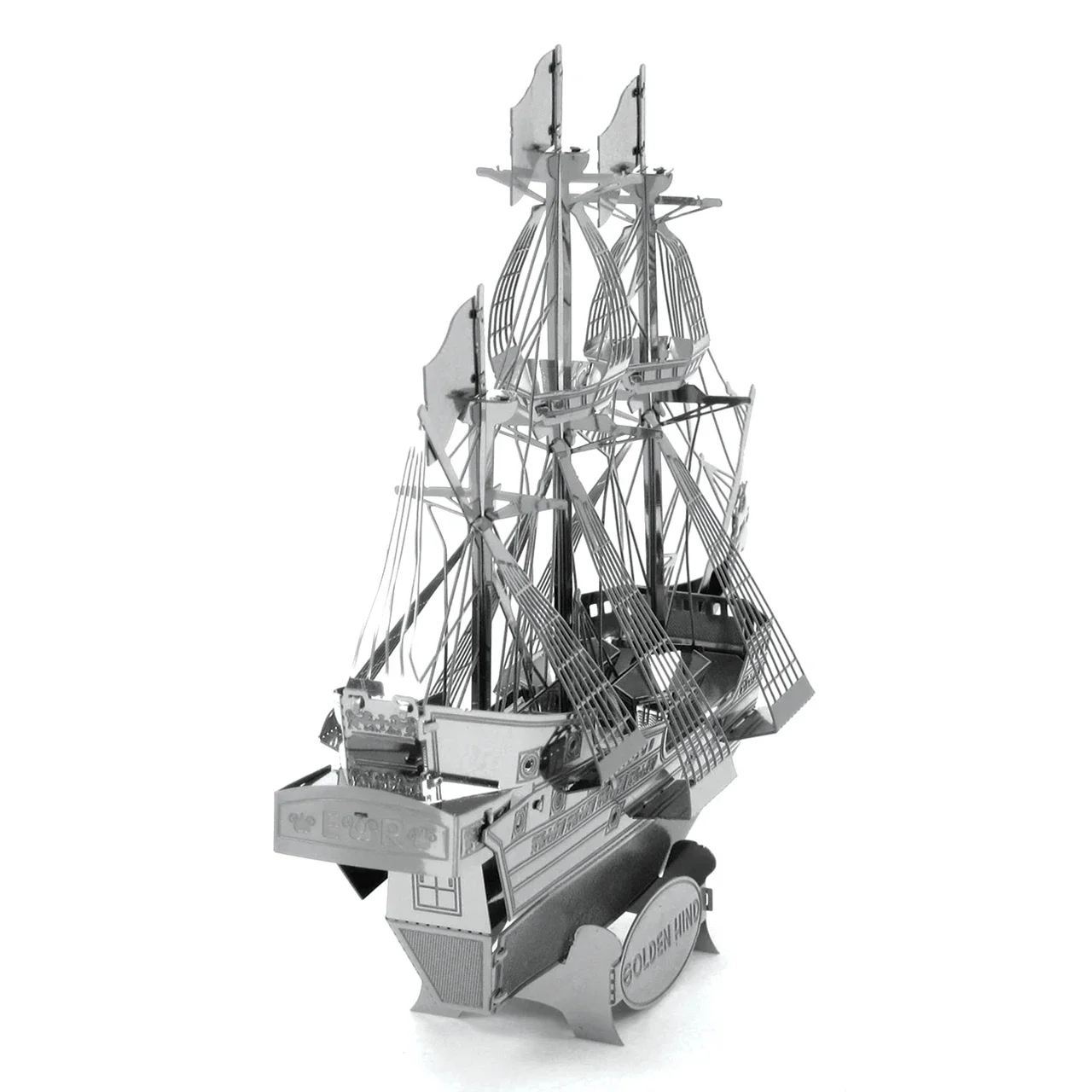 Golden deer boat 3D Metal Puzzle model kits DIY Laser Cut Puzzles Jigsaw Toy For Children 2