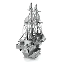 Golden deer boat 3D Metal Puzzle model kits DIY Laser Cut Puzzles Jigsaw Toy For Children 2