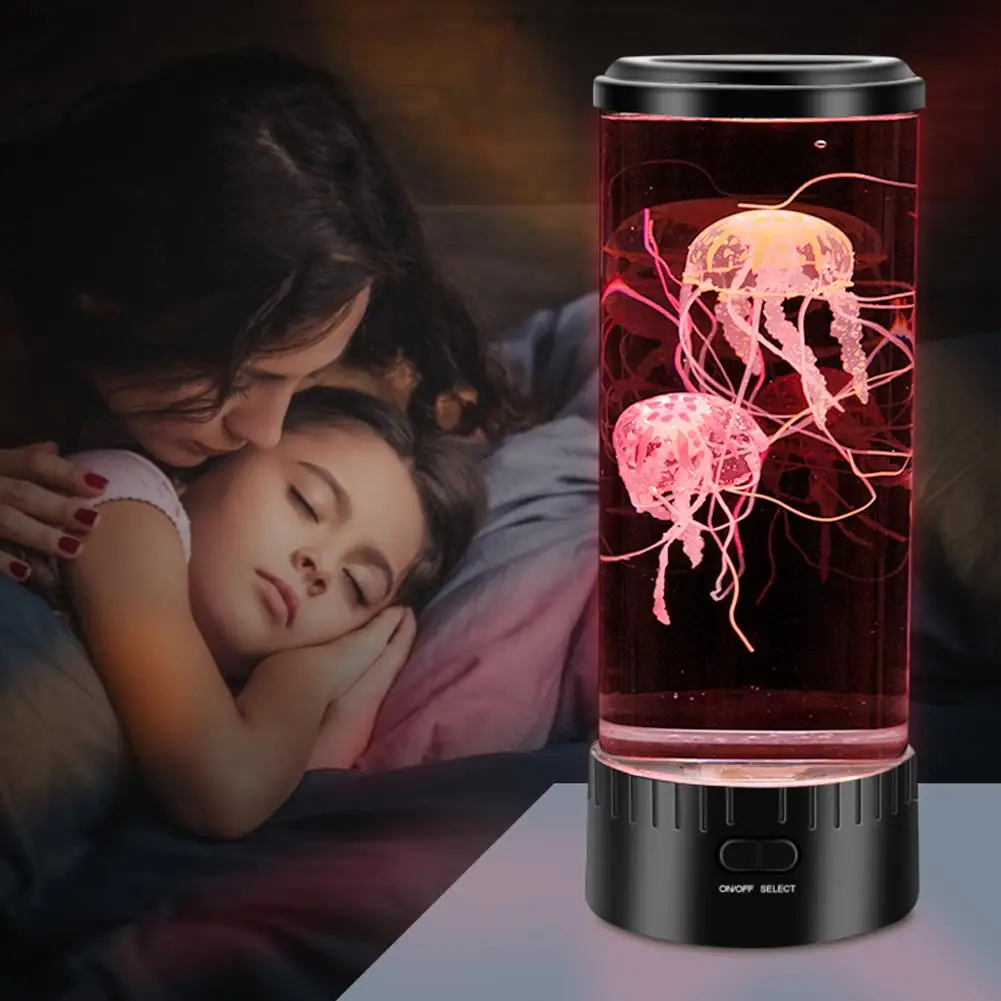 

Led Jellyfish Lamp Usb Charging Aquarium Tank Color Changing Remote Control Usb Night Light Home Decoration Lights Birthday Gift