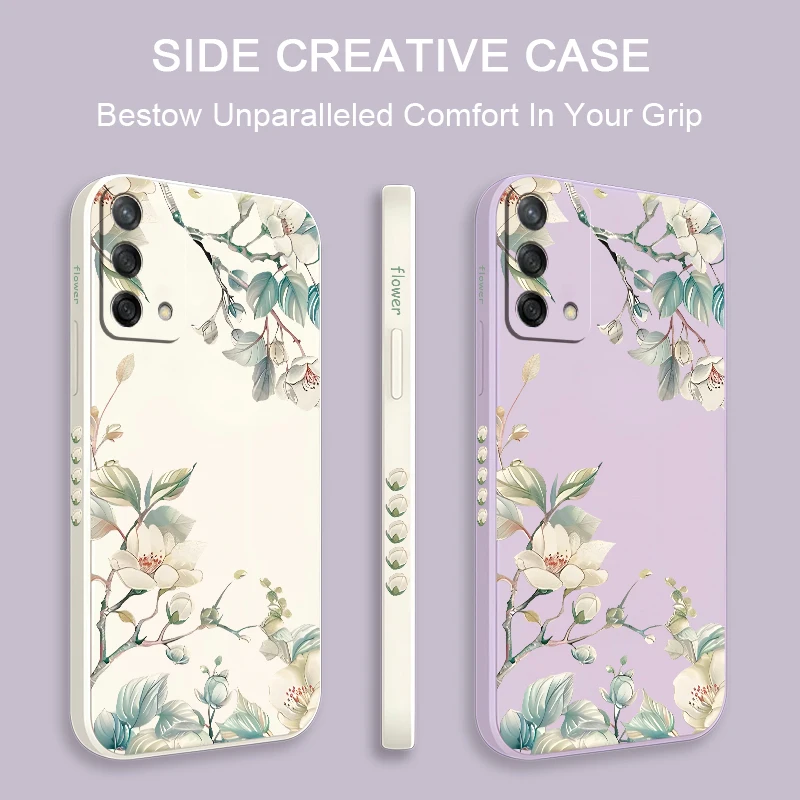 Delicate Floral Silicone Shockproof Phone Case - Soft Protective Cover