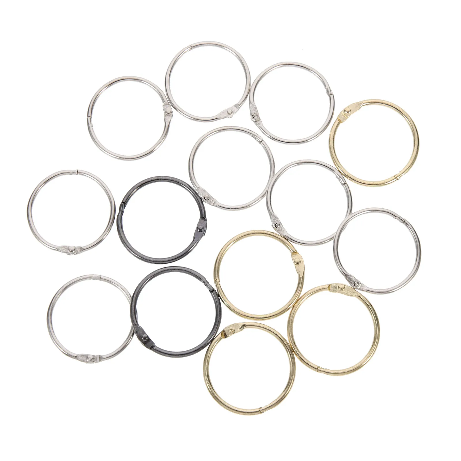 14Pcs 루스 리프 바인더 링 금속 30Mm 강력한 노트북 바인더 액세서리 사무실 학교 용품 금속 링