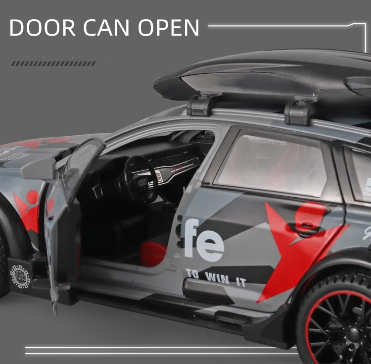 1:24 Audi Rs6 Sports Diecast Model Car Lights Sounds