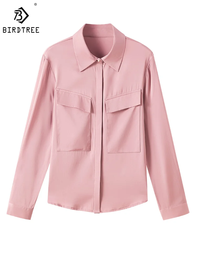 

Модель 91.2% дюйма, женская модель, модные блузки с длинными рукавами и отложным воротником, T42875QM, весна 2024