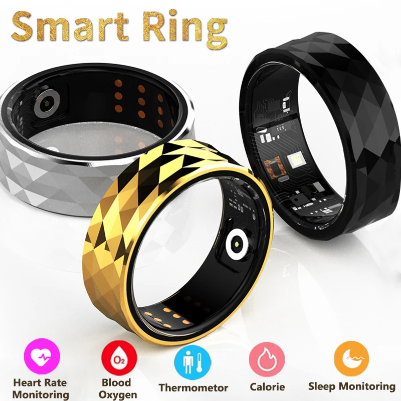 Anillo Inteligente De Salud IP68 | Controla Frecuencia Cardíaca, Sueño Y Estado Físico | Batería 7 Días, Estuche Cargador Portátil | Para Hombre Y Mujer (Aluminio)