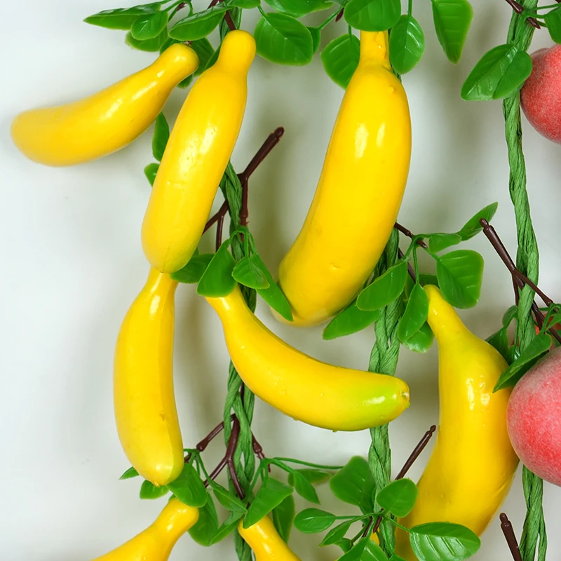 Simulation Fruit String Banana Strawberry Peach Lemon Restaurant Kitchen Festival Party Decoration Photography Props