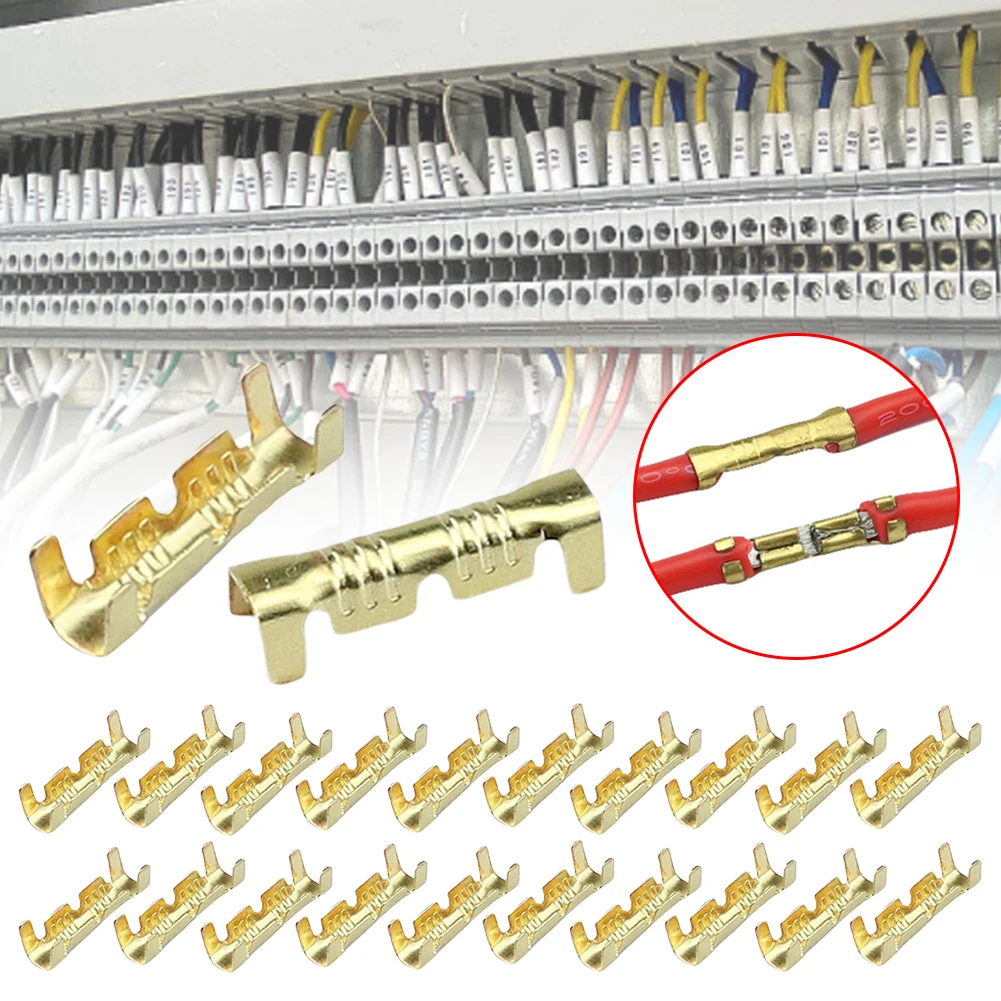 100/200Pcs Docking Terminals 453 U Type 0.3-1.5mm2 Push Button Quick Connect Terminals Dual Connector Terminals