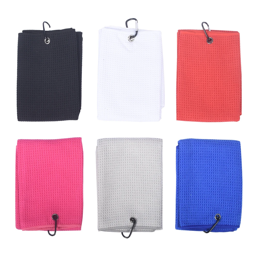 Description Picture 3 of itemGolf Waffle Towel Microfiber Fabric With Heavy Duty Hiking Buckle Designed For Golf Enthusiasts 40X60