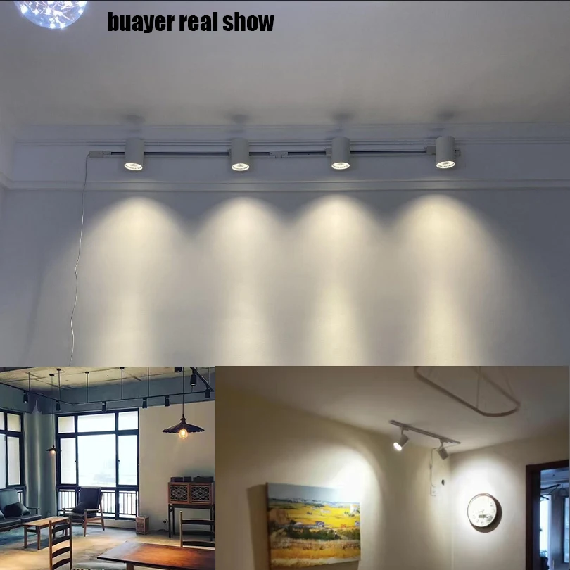 Set Led Track Armatuur Cob Track Verlichting Wandlamp Rail 220V Spot Verlichting Led Rail Spotlight Kleding Winkel Winkel Thuis