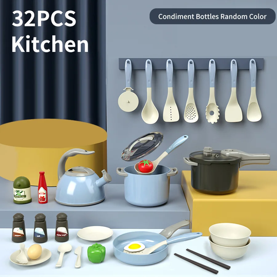 DIY Pretend Play Simulation Pretend Play House Cut Vegetable Cooking Game Set Child Enlightenment Fun Toy Children Gifts 5