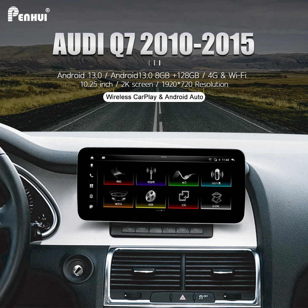 

10.25" Android13.0 8+ 128GB Car DVD Player for AUDI Q7 2010-2015 Radio screen GPS 2 din Carplay 4G