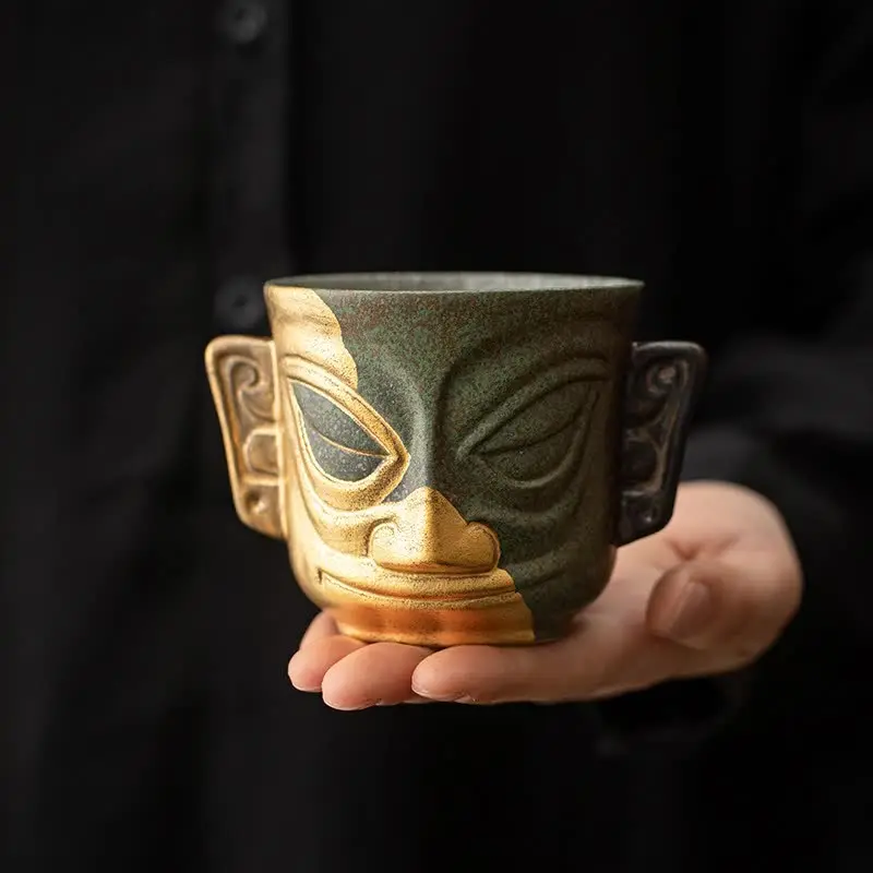Китайская маска Sanxingdui керамическая чайная чашка персональная мастер-чашка