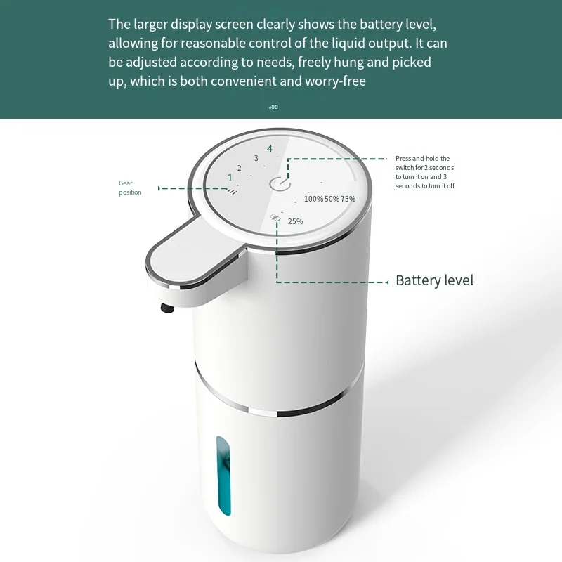 Touchless Automatic Liquid Soap Dispenser USB Rechargeable Electric Foaming Bathrooms Accessories Adjustable