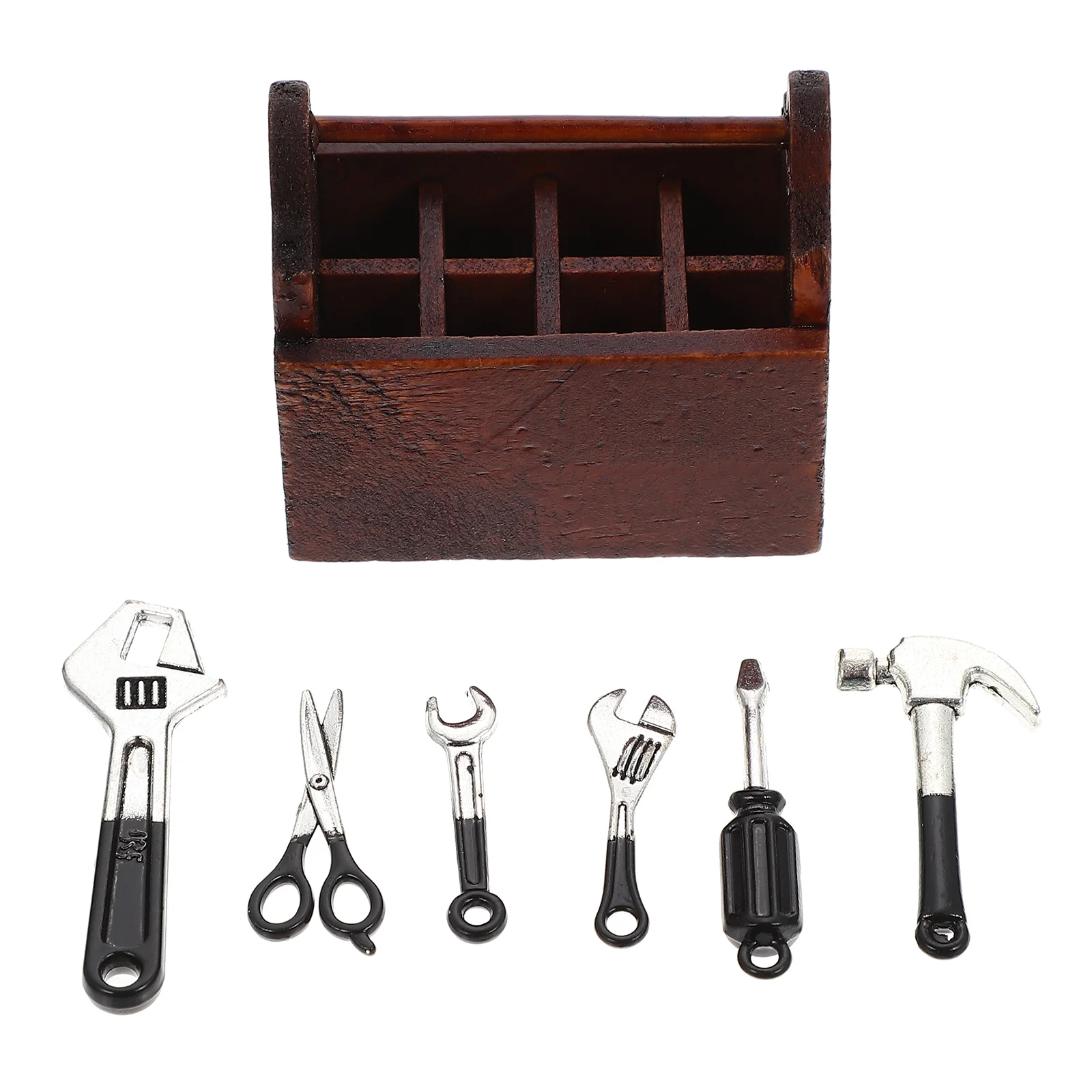 

Dollhouse Tools Mini Decor Small and Case for Miniature Alloy Tiny Repair
