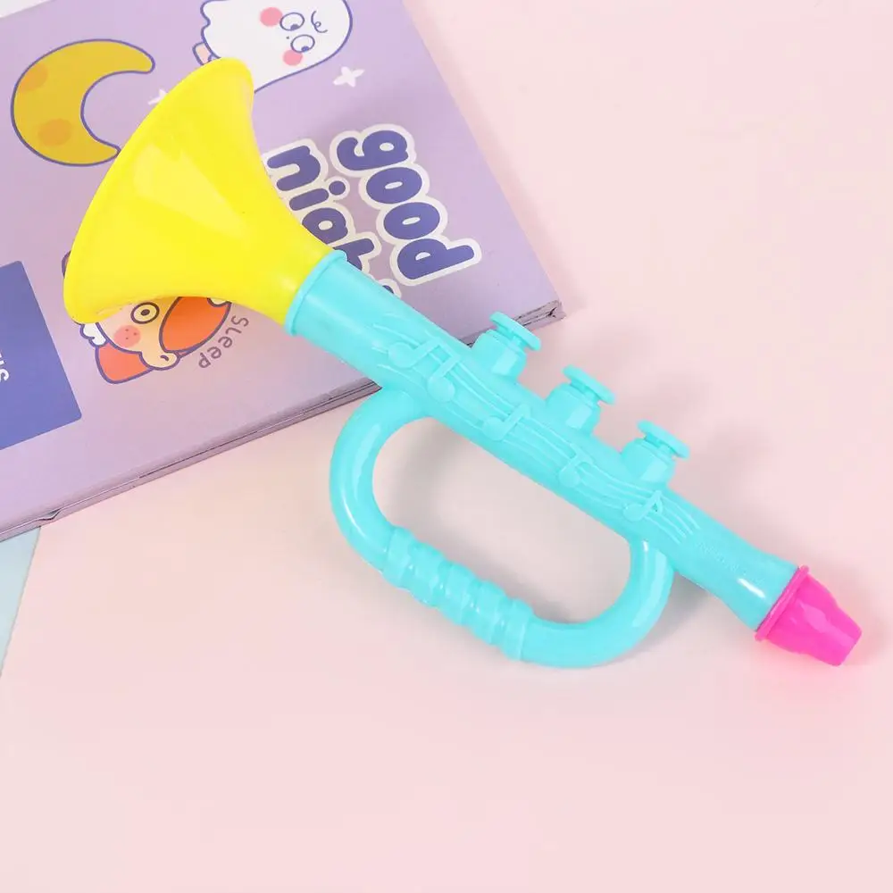 

Learning Education Kids Toy Colorful Children 17CM Baby Music Toys Baby Horn Toy Plastic Trumpet Kids Trumpet