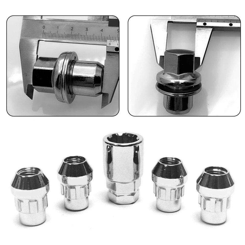 20PCS 14x1.5 Lug Nuts, M14x1.5 OEM Factory Mag Washer Style Chrome Lug Nuts 1.8" Tall 7/8'' (22mm) Hex For Sequoia Landcruiser Tundra Lexus LX470 LX480 - View #13