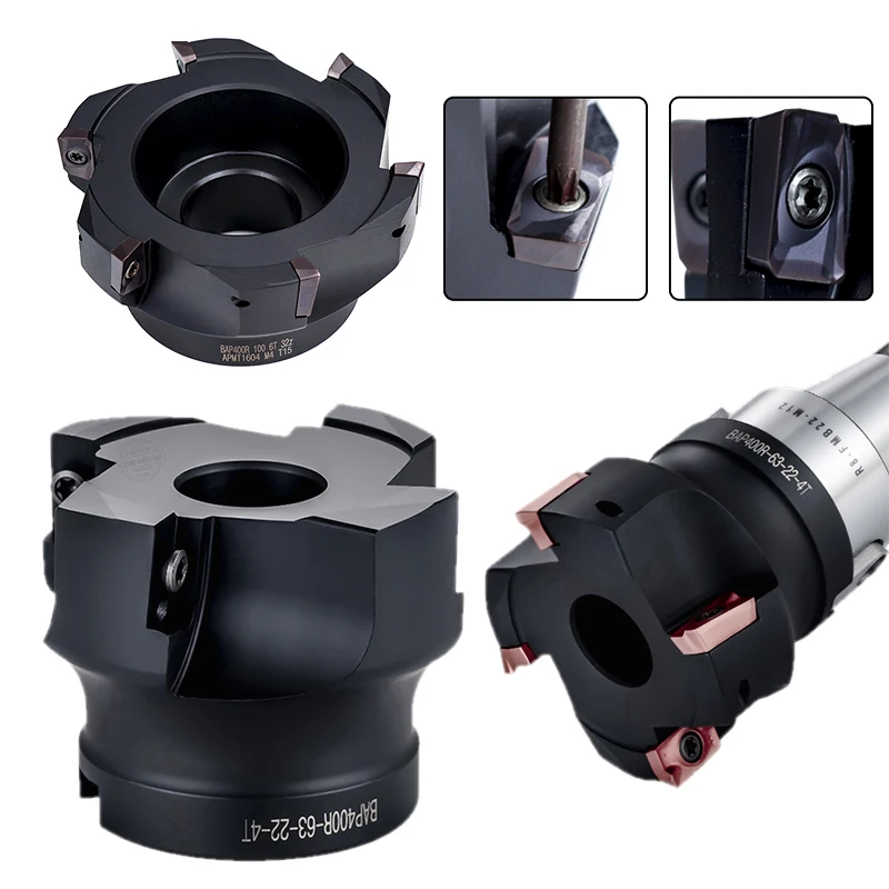 Xcan bap400 Plan fräser r50 r63 r80 r100 4t/6t cnc Plan fräskopf 10 stücke apkt apmt Hartmetalle insatz kt10 h2 – Detail 8