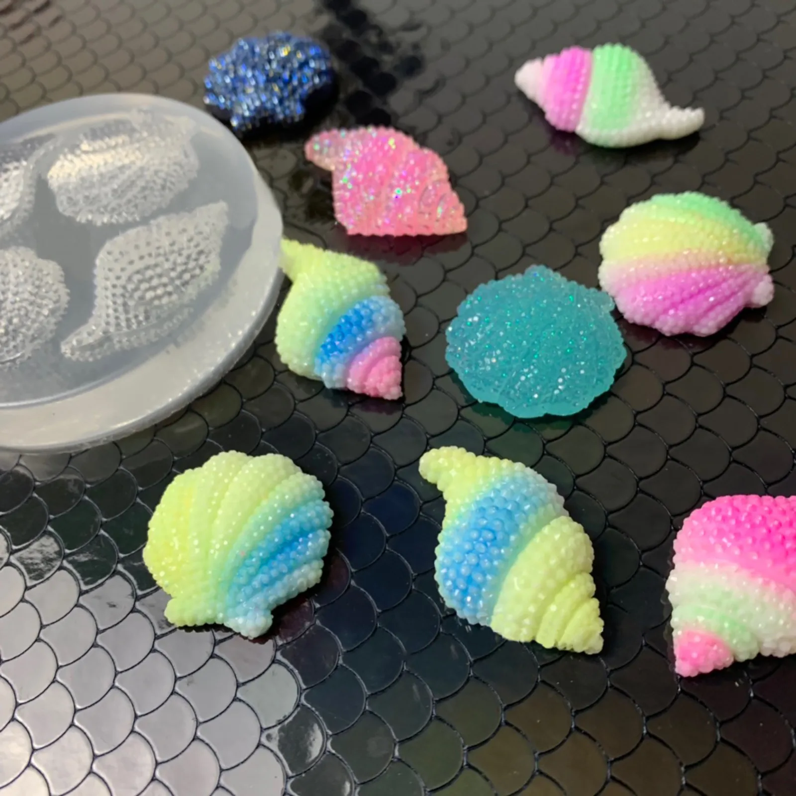 Shell Conch Resin Mold 3D Simulation Shell Starfish DIY Fondant Chocolate Cake Decoration Crafts Baking Tools cake mold
