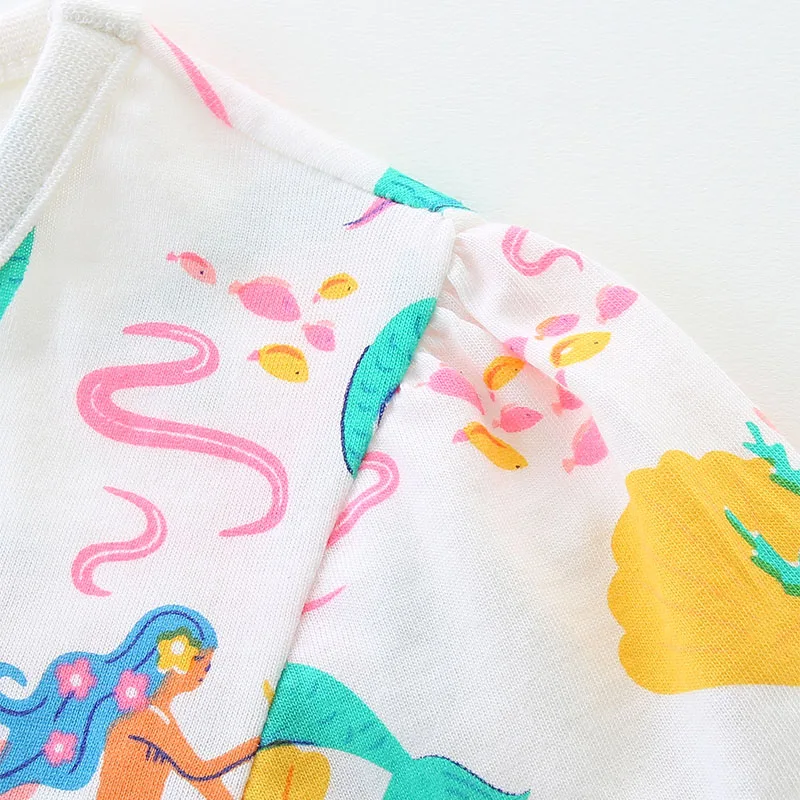 Kids Clothes Baby Girls 2025 Summer New Children's Clothing Toddler Princess Cotton Casual Mermaid Sleeveless Dress