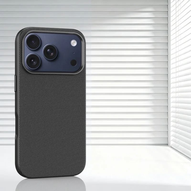 Luxury Tech Woven Magnetic Adsorption Phone Case with Magsafe Wireless Charging Compatibility