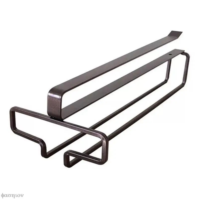 Iron Wine Rack Glass Holder Bar Hanger Shelf Stainless Steel Stand Paper Roll Storage Organizer High Quality Easy Installation