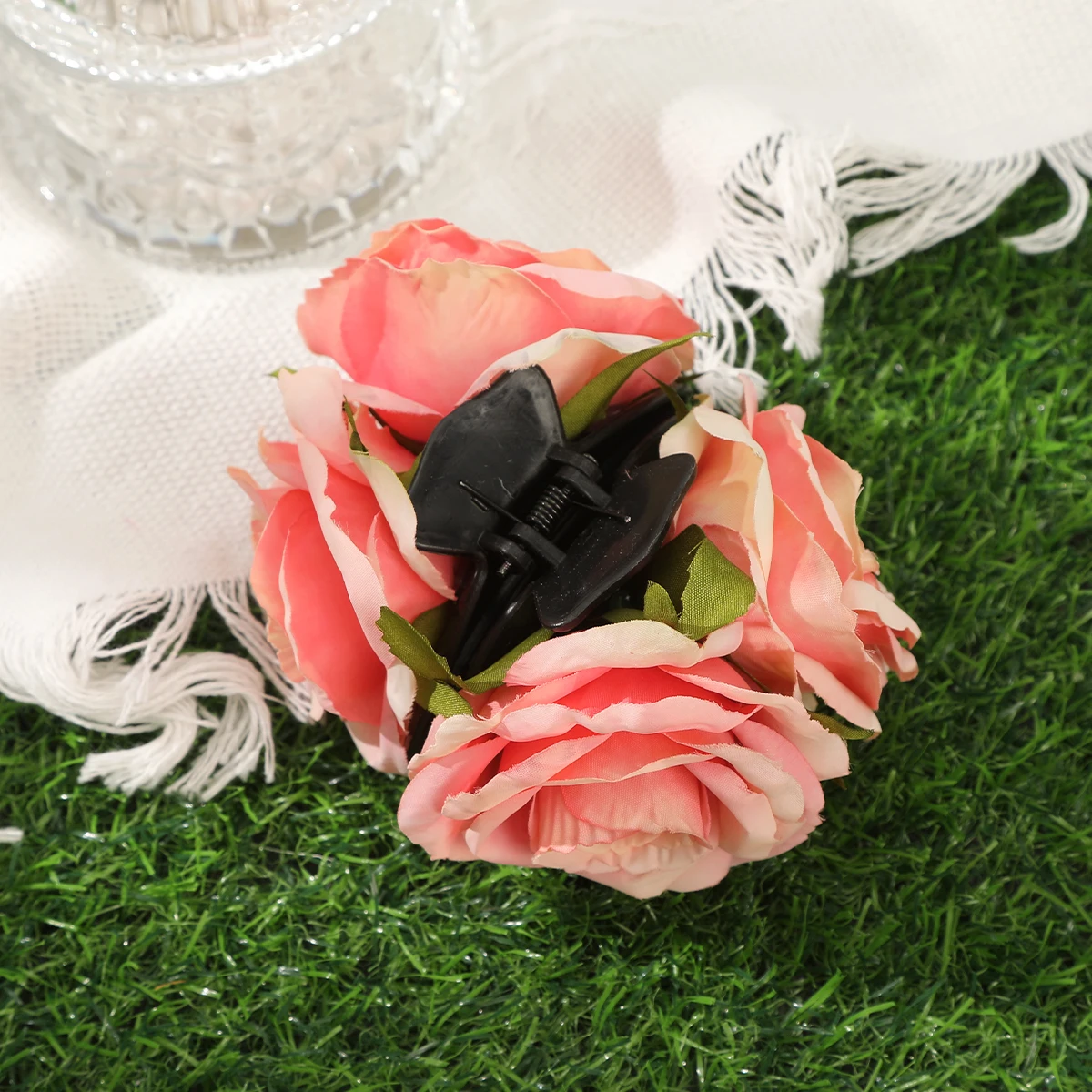 Handmade Flower Hair Claw Crab For Women Beach Ponytail Hairpin Summer Sweet Bohemia Hair Crab Clip Fashion Hair Accessories