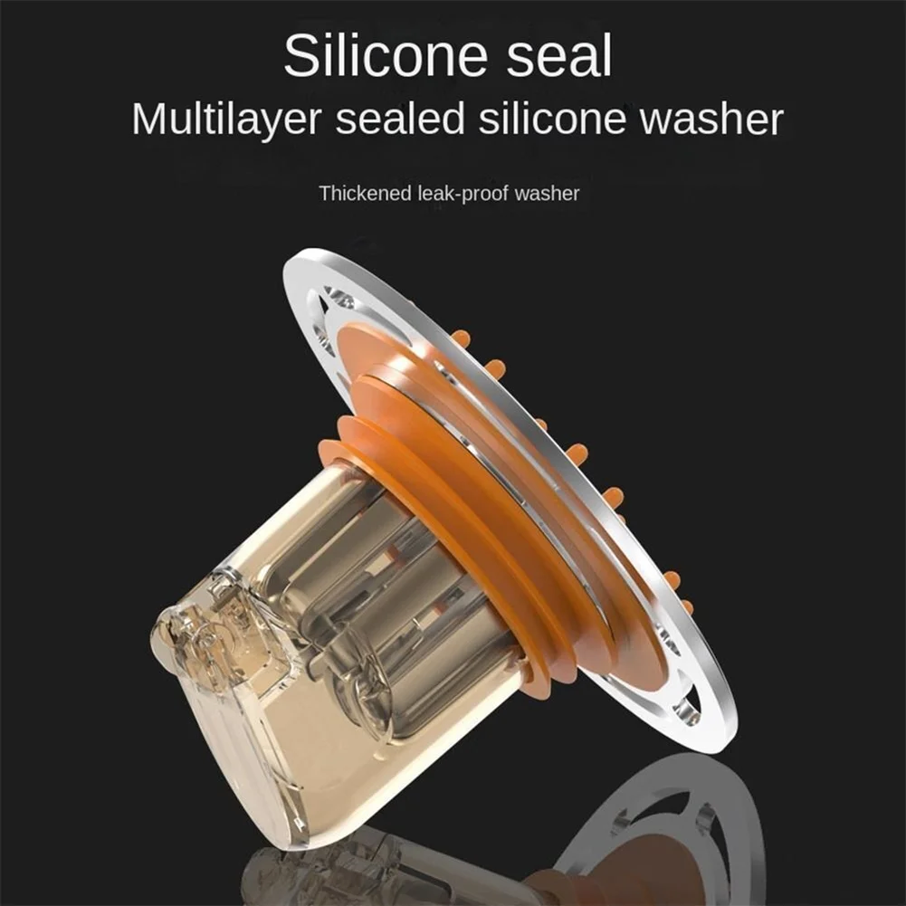 

ABS Plug Anti Odor Floor Drain Strainer Hair Blockage Prevention Easy Installation Gravity Direct Drainage 72x43x28mm