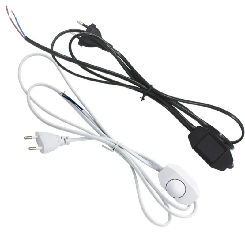 EU Plug Switching Power Cord Wire Extended Plug Line Cable with Switch for Table Light Lamp Floor Lamp Electricity Wire