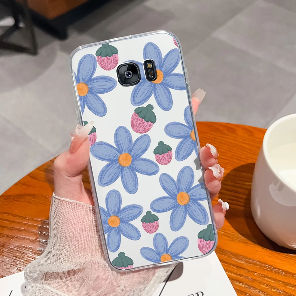 Transparent Floral Silicone Phone Case - Elegant & Protective Back Cover
