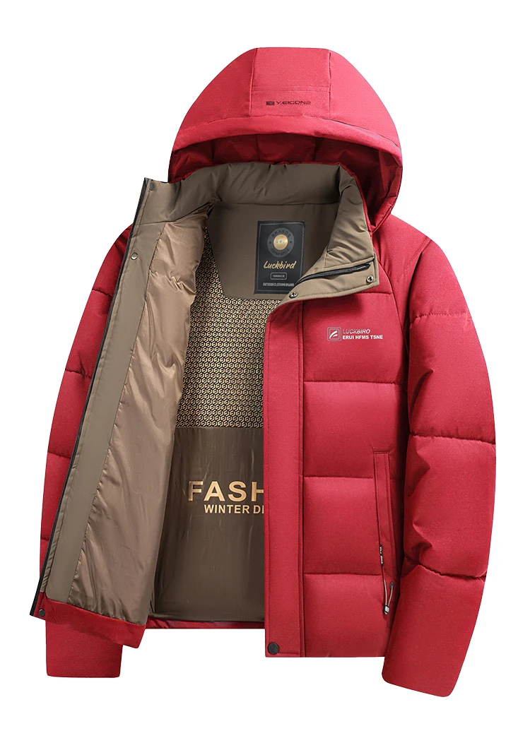 Mens Winter Parka - Casual Hooded Jacket With Detachable Hood, Cotton Filled Coat