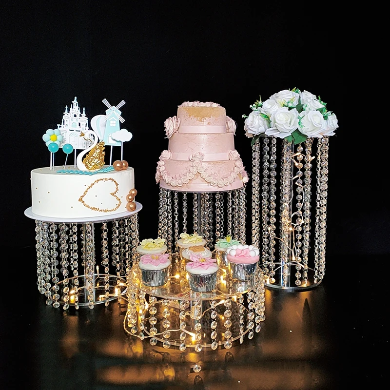 1pcs-6pcs/lot Wedding Cake Stand Round Gorgeous Cake Display Centrepiece for Wedding Cakes, Cupcakes and Desserts Centerpieces