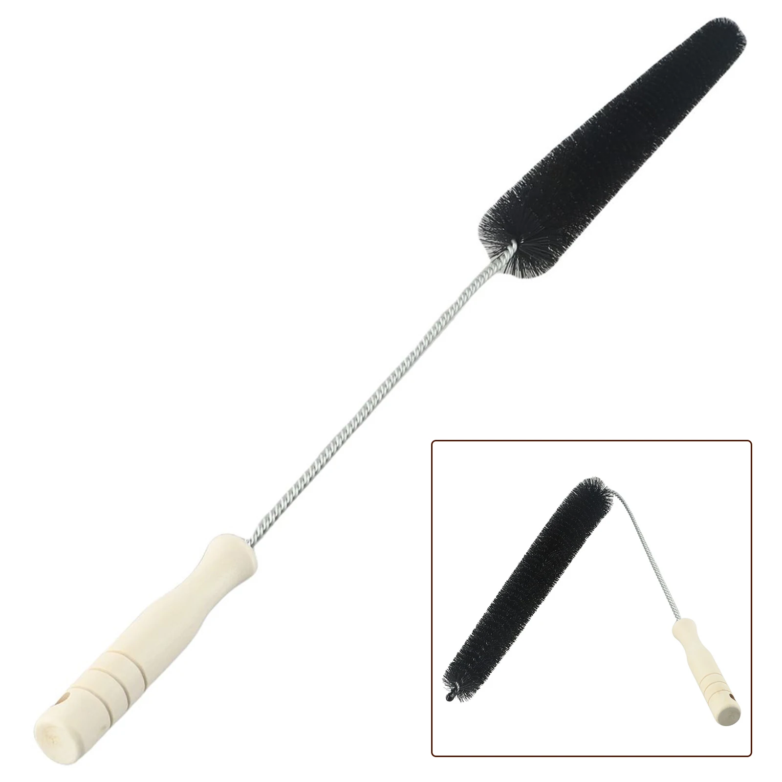 Bendable Multi Purpose Efficient Radiator Cleaning Ergonomic Wooden Handle for Hard To Reach Areas Narrow Blind Spots