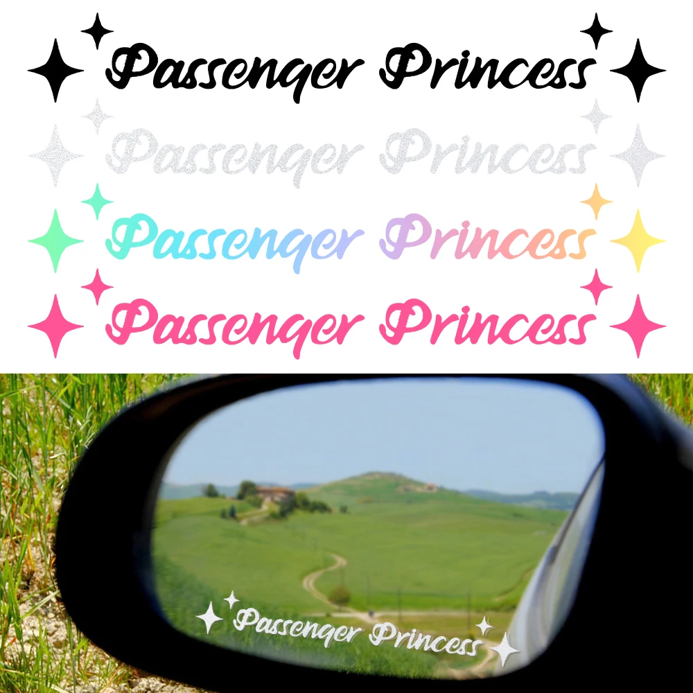 

Passenger Princess Star Car Rear View Mirror Waterproof Stickers Decor Auto Vehicle Vinyl Decal Sticker Car Interior Accessories