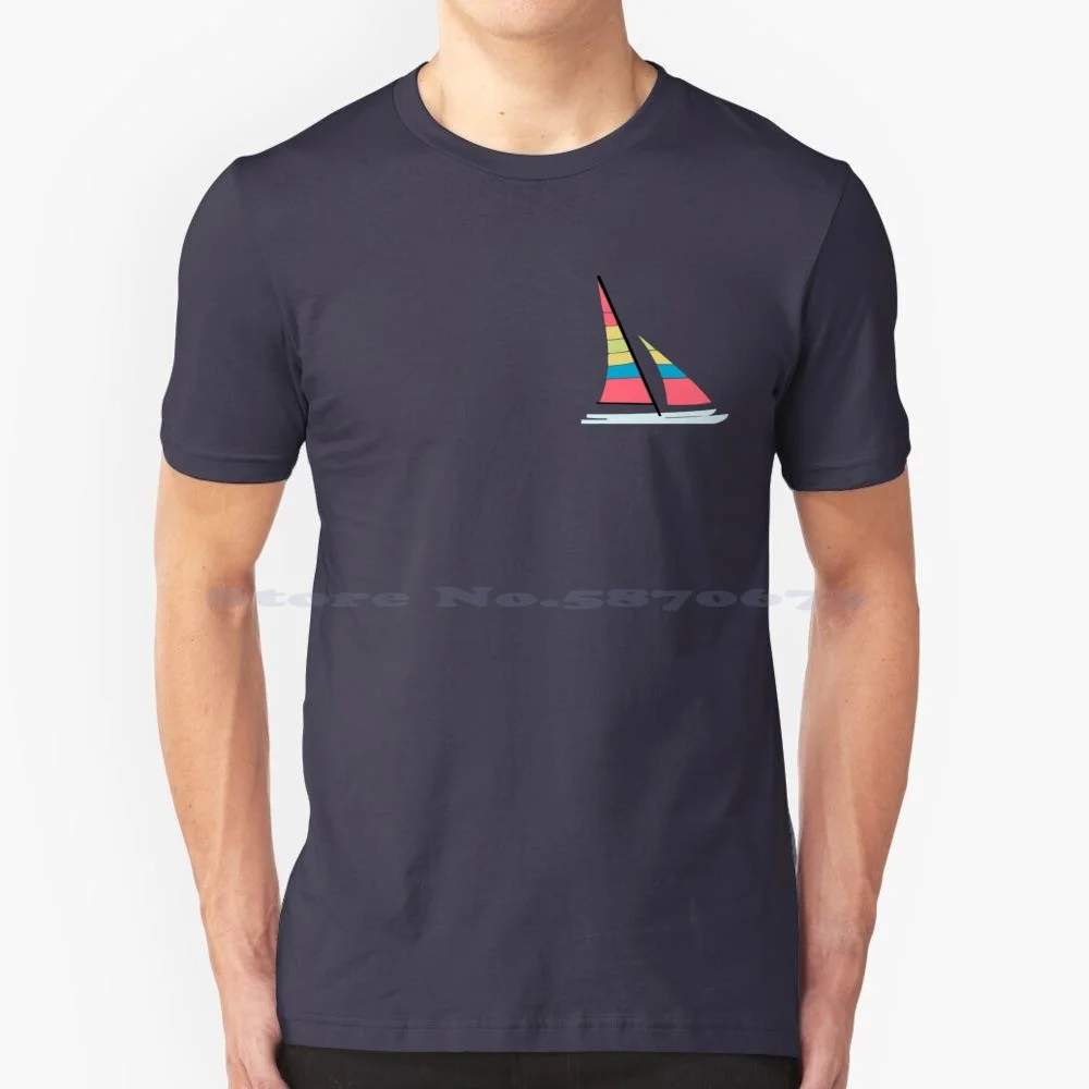 Hobie Cat Barca A Vela T Shirt 100% Cotone Tee Sailing Hobie Cat Catamarano Barca A Vela Sailor Ocean Marine Coastal Beach Life