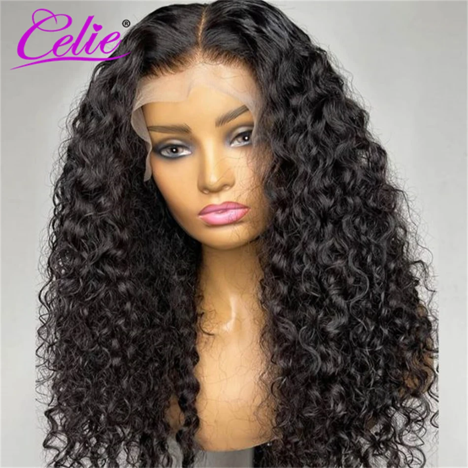 Celie Water Wave 13x6 HD Transparent Lace Front Human Hair Wigs HD Lace Frontal Wig Brazilian Water Wave High Density Wig