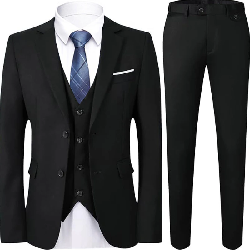 Men 3 pieces 2 sets suit blazers for wedding formal coats classic costume