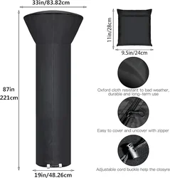 All - Weather Vertical Patio Heater Cover - Ultimate Outdoor Protection (A)