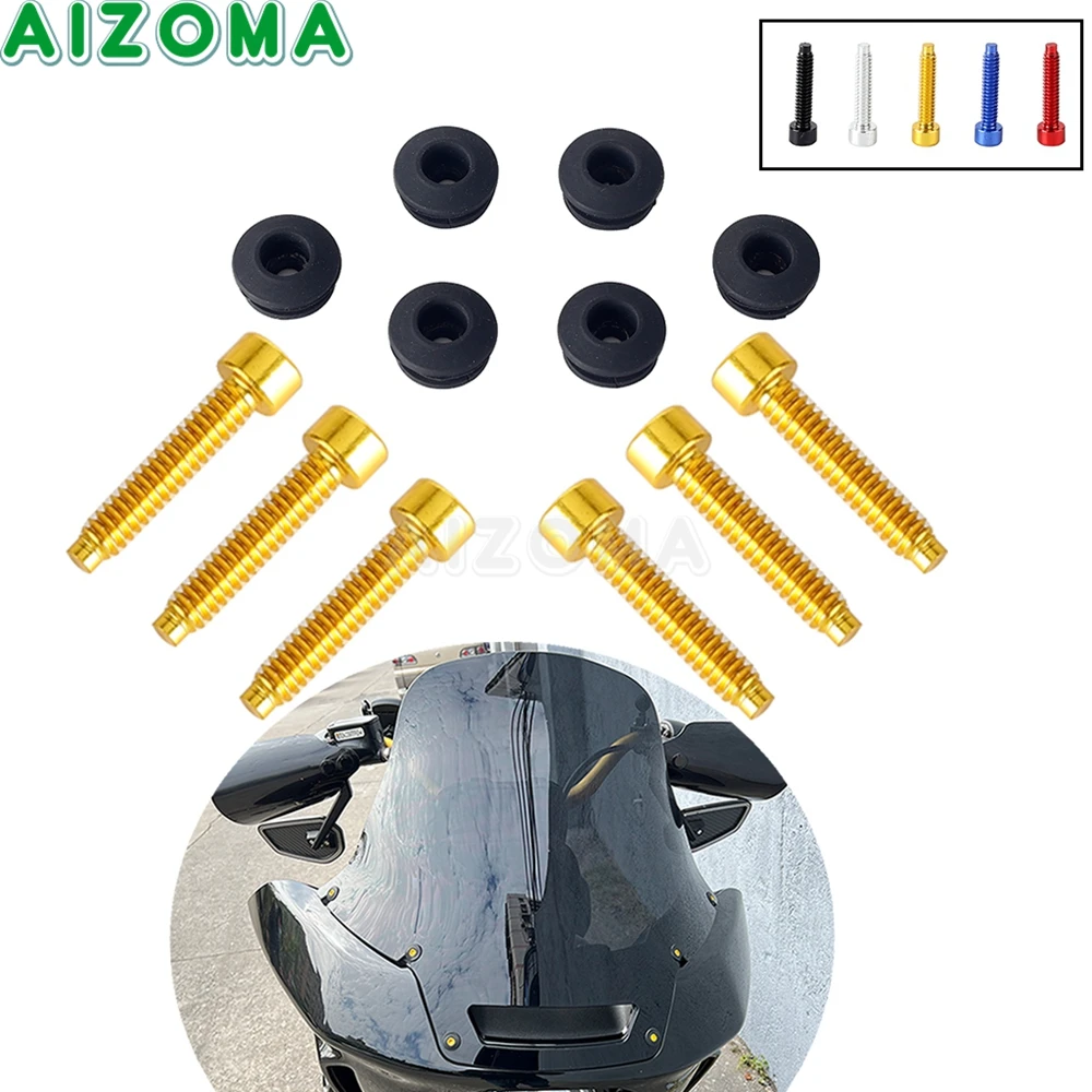 Carenatura Moto Cowl Rondella Di Gomma Bulloni Del Parabrezza Dadi Chiusura A Vite Per Harley Softail Low Rider St Fxlrst Fxrst 2022-2024