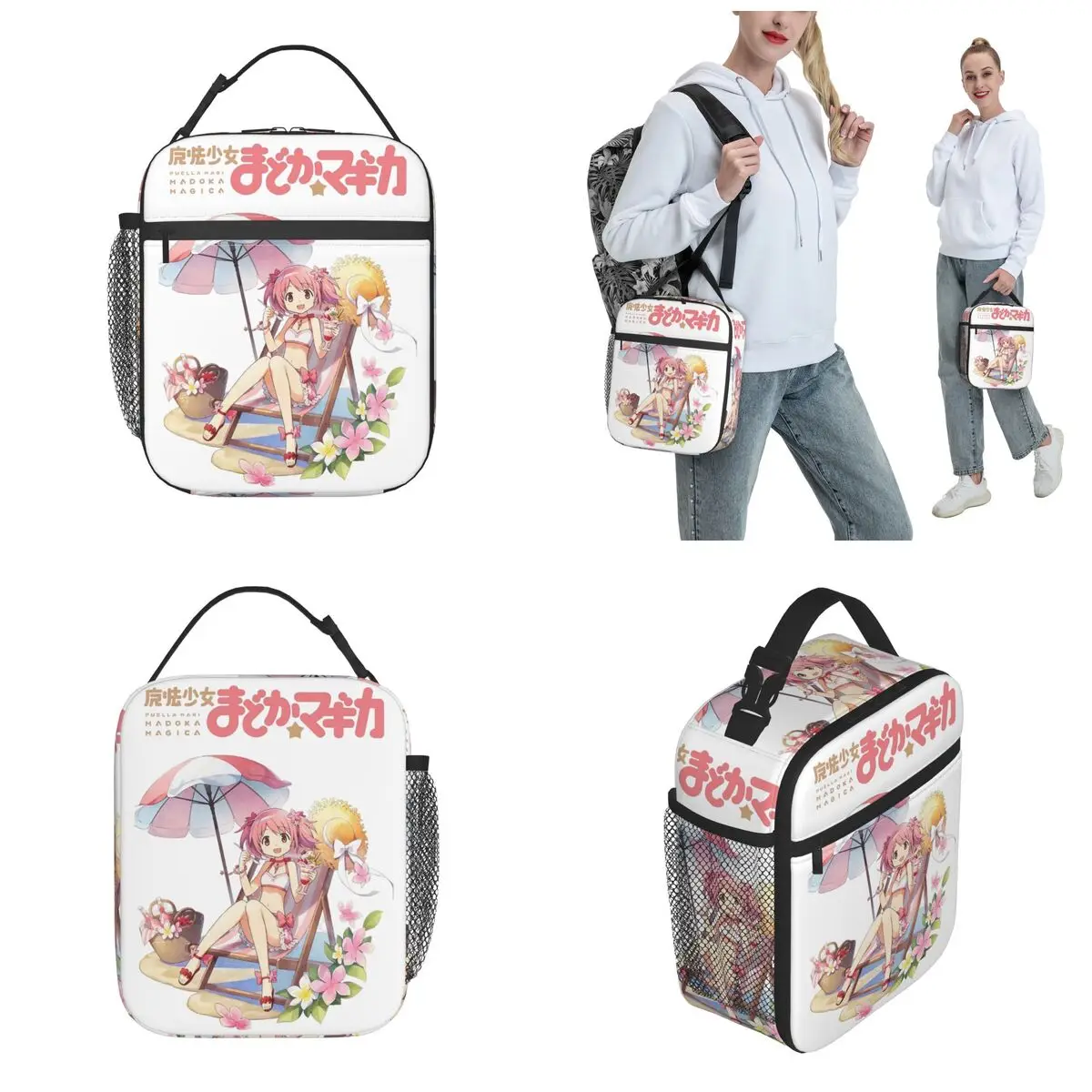 Insulated Lunch Bags Mahou Shoujo Madoka Accessories Puella Magi Madoka Magica Storage Food Box New Cooler Thermal Lunch Box