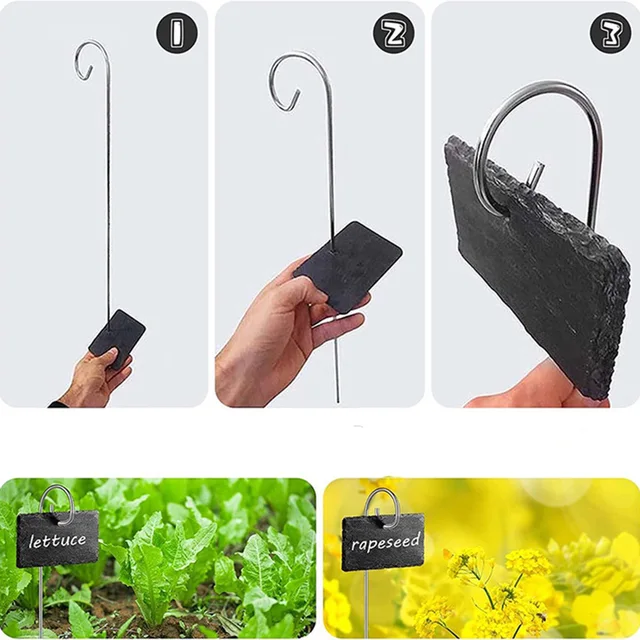 Új 1 Százalékos Táblák Rozsdamentes Acél Jelzőtáblák Virágcímkék Kerti Gyümölcsök Zöldségek Címke Tányérok Diy Kültéri Jelzőtábla Dekoráció