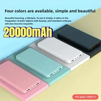 New 20000mAh Ultra Thin Portable Power Bank 20W Super Fast Charger Powerbank Dual Output Dual Input External Spare Battery Pack 2
