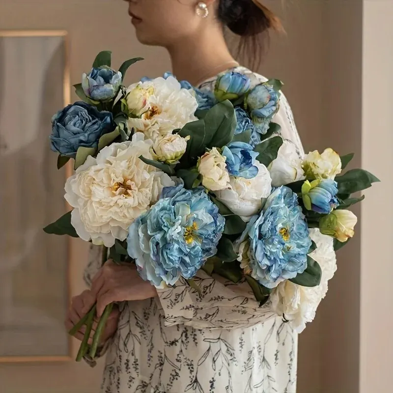 Elegant Peony Artificial Flower Bouquet