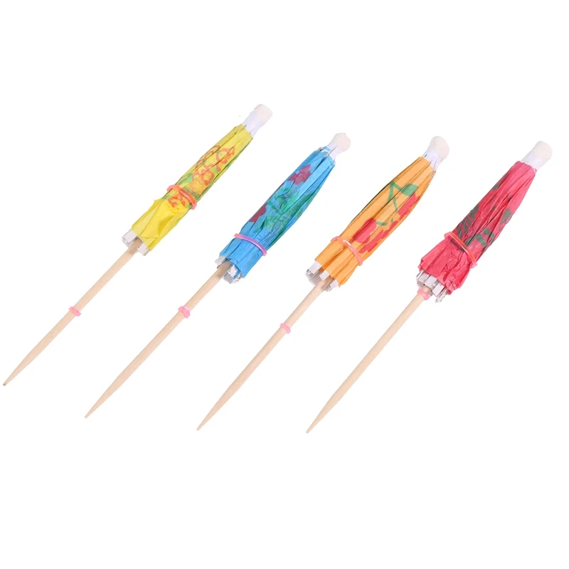 144Pcs Cocktail Umbrella For Drink&Food, Decorative Toothpicks For Party,Hotel, Restaurant,Tiki Bar,Hawaiian Party