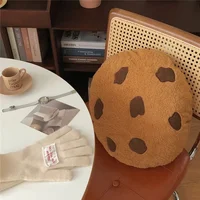 Cookies Pillow Round Chocolate Chip Cookie Throw Pillow Stuffed Plush Toy Pillow Living Room Bedroom Bedside Nap Soft Cushion 1
