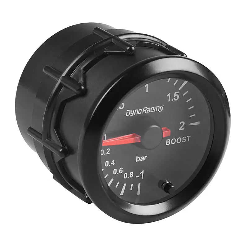 Dyno 레이싱 터보 부스트 게이지, 스텝퍼 모터, 2 바, 계량기 블랙, 7 색, 2 인치, 52mm 포인터