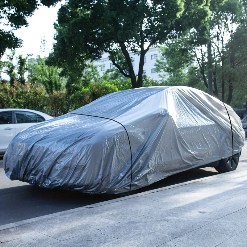 NewThe Four Seasons Fit Vollständige Autoabdeckung, wasserdicht, staubdicht, PE-Folienmantel, Aluminium-Schutz, Sonnenschutz, UV-Strahl, Reflectioncar-Abdeckung