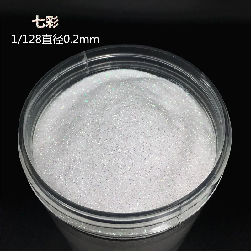 Holographic 0.2mm 0.4mm 1mm AB White Nail Glitters Powder Holo Nail Pigment Powder DIY 3 Color 10ml